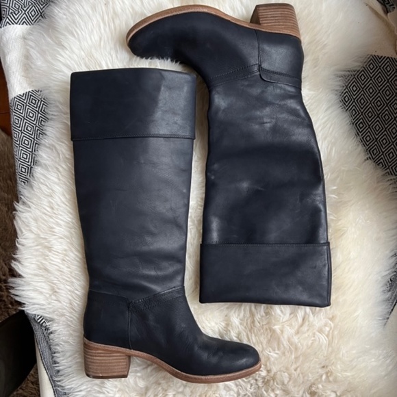 NEW UGG Knee-High Leather Riding Boots, Black - Picture 7 of 8